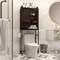 Costway Over-The-Toilet Storage Cabinet Bathroom Organizer w/ Sliding Barn Door Rustic Brown/Espresso/Grey